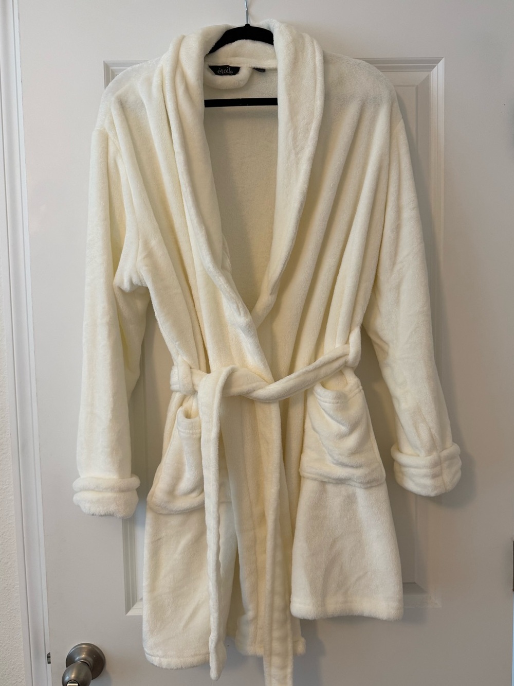Etoile Plush Bath Robe White